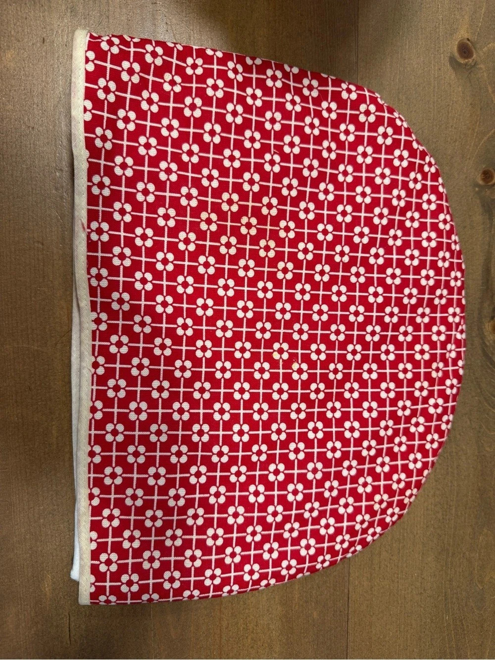 Vintage Crown Red & White Cotton Tea Cozy